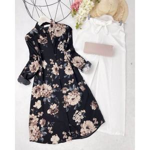 VÊTEMENTS DE SOIRÉE IMPRESSION NUMÉRIQUE TRAVAIL KURTI AVEC PALAZZO NOIR - Product Image 1