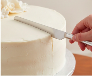 Ensemble de couteau à gâteau dentelé et spatule en acier inoxydable, 2 pièces, argenté, outils pour pâtisserie, dessert, gâteau, pour fêtes - Product Image 4