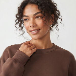 Survêtement en coton pour femme, col rond, manches longues, pantalon large, taille à cordon, tenue décontractée d'hiver, survêtement en molleton long - Product Image 6
