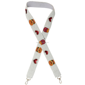 Lindo Bolso de Hombro de Algodón Bordado con Cuentas, Estilo Vintage, con Correa de Gancho, Diseño de Corazón, Ajustable e Impermeable - Product Image 1