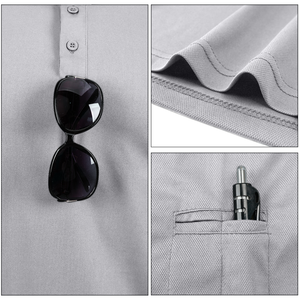 Camisa para Hombre, Fabricación OEM/ODM, Lona Sólida de Secado Rápido, Alta Calidad, Manga Corta, Personalizada, Venta al Por Mayor - Product Image 5