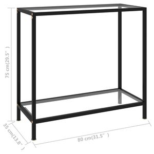 Tavolo Console Trasparente e Nero - Product Image 6