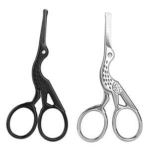Tijeras Profesionales para Pelos de Nariz, de Acero Inoxidable, Reutilizables, con Punta Redondeada de Precisión, Seguras, en Color Negro y Plateado, para Eliminar Pelos - Product Image 1
