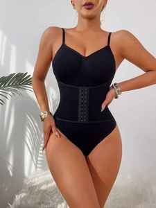 Body Shaper Amincissant Anti-Bactérien de Haute Qualité pour Femme, Contrôle Moyen, Fermeture Double Crochet, Matière Polyester, Idéal Été - Product Image 4