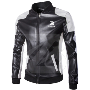 Blouson en cuir pour homme, grande taille, logo personnalisé imprimé, coupe ajustée, ignifuge, séchage rapide, respirant, mode hiver, vente en gros - Product Image 3