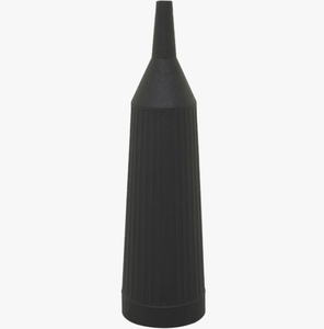 Vase en métal cannelé noir mat - Bouteille haute moderne pour décoration florale de table, idéale pour la décoration intérieure de luxe et l'accentuation du salon - Product Image 3