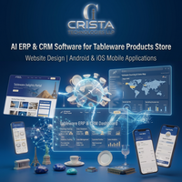 Software AI ERP CRM per Applicazioni Mobili Android iOS, Design Siti Web per Prodotti di Stoviglie, WordPress, Shopify, AI eCommerce