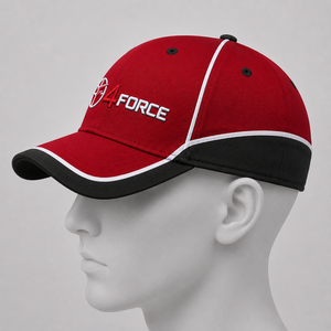 Gorra de Béisbol Roja con Logotipo Bordado, Diseño Ajustado de 6 Paneles, Estilo Deportivo Unisex, Gorras de Béisbol de Tela Twill - Product Image 5