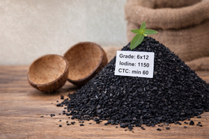 Carbón de Cáscara de Coco 6X12 Mesh, Calidad de Exportación, Valor de Yodo 1150, Pérdida por Atrito Mínima del 2%, Estándares ASTM, CTC 60 Min, Proveedor - Product Image 2