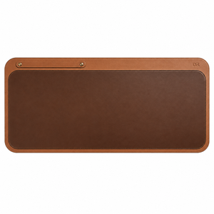 Tapis de bureau en cuir véritable Conifer, 32 pouces, grand tapis de travail, bande de gestion des câbles, organisateur de rangement de documents, non toxique - Product Image 1