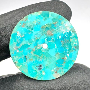Composite turquoise Watch Dial : 31.50 mm Round One Sided Polished Watch Face (also make all size and all shapes) - Product Image 3