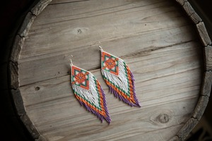 Pendientes Largos de Cuentas de Arroz Coloridas Estilo Boho, Geométricos, con Borlas, para Mujer - Product Image 6