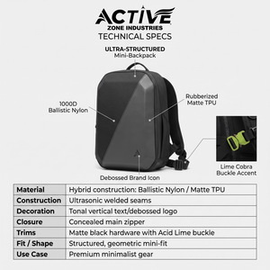 Sac à dos mini-harnais Techwear en nylon balistique 1000D et TPU, sac tactique streetwear géométrique asymétrique, fabricant OEM - Product Image 5