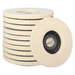 <span class=keywords><strong>Disco</strong></span> de Pulido de Fieltro 100% Lana, Herramienta Abrasiva de 115mm/125mm para Pulir Vidrio, Piedra y Metal - Product Image 1