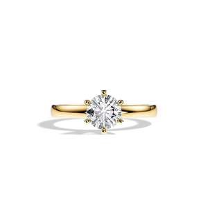 Anillo de Compromiso Clásico con Diamante de Corte Brillante Redondo, Oro de 14K, Engaste de Garras, Certificado IGI, Joyería Fina para Mujer - Product Image 4