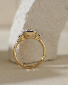 Igi/gia แล็บตัดเพชรวินเทจ14K สีเหลืองแหวนแต่งงาน/งานหมั้นใส่ได้ทั้งชายและหญิงสีขาวทองคุณภาพดีสำหรับงานปาร์ตี้ครบรอบ-คุ้มค่า - Product Image 4