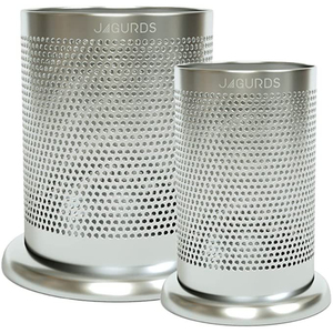 Porte-ustensiles en métal couleur argent au design vintage, motif fait main, décoration de cuisine, support de comptoir, porte-couverts - Product Image 1