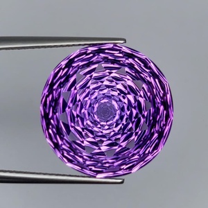 Piedra Preciosa de Amatista Natural, Corte Cóncavo Redondo, Cuarzo Morado, para Joyería, Cristal Curativo - Product Image 2