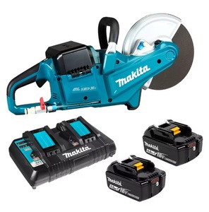 Discount Price Makita DCE090PT2 36V (18V X 2) 5.0Ah Li-ion Cordless Brushless 230mm (9inch) <b>Power</b> Concrete <b>Saw</b> Combo Kit - Product Image 1