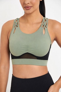 Women <b>Stretch</b> Quick Dry Soft Yoga <b>Bra</b> Custom logo Sports High Quality Fitness Sport <b>Bra</b> Top Fitness <b>Bras</b> Seamless & Breathable - Product Image 5