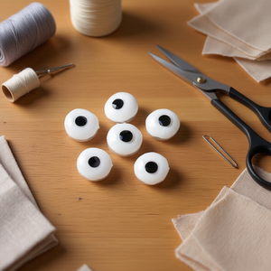 Ornamento decorativo per occhi ILAN 3,5 cm 6 pezzi per artigianato e cucito - Product Image 2