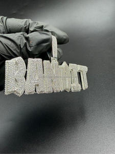 Collar de Lujo con Colgante 'BANDIT' Iced Out, Cadena de Diamantes Moissanite, Estilo Hip Hop, Regalo Impresionante - Product Image 2