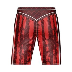 Men's Quick Dry Compression Sublimation Red Stripe MMA <b>Shorts</b> Martial Arts Wear <b>Grappling</b> Boxing <b>Shorts</b> - Product Image 2