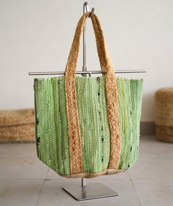 Bolsas de compras de yute ecológicas de nuevo diseño ofrecen una alternativa sostenible a las bolsas de plástico y son ideales como bolsas de playa para mujeres. - Product Image 3
