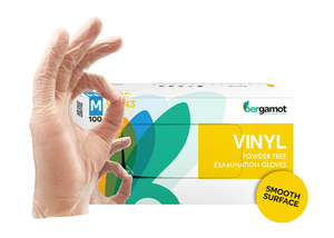 Gants jetables en vinyle PVC clair/noir pour l'approvisionnement en soins de santé - Product Image 4