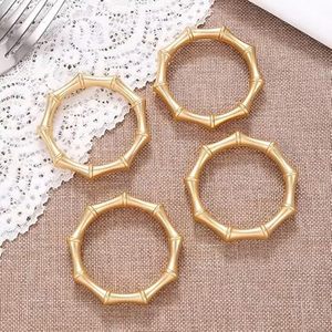 Anneaux de serviette en métal doré et ivoire de qualité supérieure, sculptés, pour mariage et occasions spéciales - Product Image 4