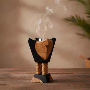 Fresh Wood Bakhoor <b>Burner</b> Custom Box Packing Trending Resin Bakhoor <b>Burner</b> Eco-Friendly Durable Religious Resin Incense <b>Burner</b> - Product Image 1