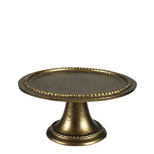 Support à gâteau rond en métal, finition dorée, non toxique, présentoir à desserts, décoration de table pour la maison et l'hôtel, accessoire de luxe. - Product Image 1