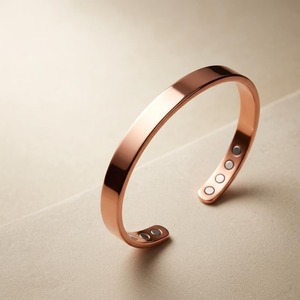 Brazalete Magnético de Cobre para Alivio del Dolor, Brazalete Magnético de Cobre Unisex, Diseño Abierto Pulido, Forma Circular - Product Image 6