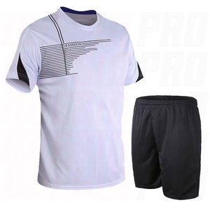 Camisetas de fútbol premium para hombre, chándal de fútbol, traje de entrenamiento de fútbol de manga corta, camiseta deportiva activa de verano, pantalones cortos - Product Image 1