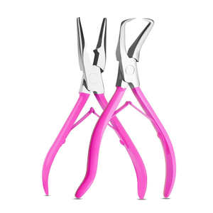 Kit d'outils professionnels pour extensions de cheveux avec pinces et micro-anneaux en acier inoxydable pour usage en salon et installation de cheveux naturels - Product Image 6