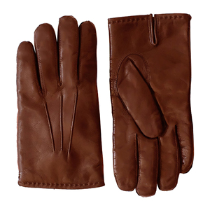 Gants de conduite en cuir véritable marron de qualité supérieure, gants de course perforés et respirants pour hommes - Product Image 1