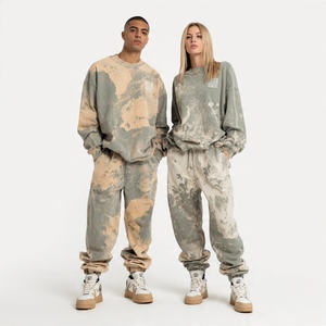 Conjunto Deportivo Holgado con Cierre y Estampado Tie-Dye para Hombre y Mujer, Sudadera con Capucha Oversize, Moda Urbana - Product Image 5