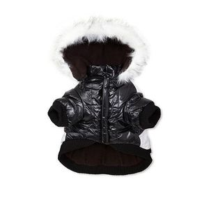 Cappotto Parka Ultra Morbido a Righe per Animali Domestici, Abbigliamento Alla Moda per Animali - Product Image 4