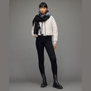 Veste Courte en Cuir Véritable pour Femme, Style Décontracté et Chaud, avec Broderie en Fourrure, Fermeture Éclair, Idéale pour l'Hiver - Product Image 5