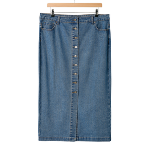 Falda Vaquera de Talla Grande para Mujer, Tela al por Mayor, Personalizable, Muestra Gratuita, la Mejor Calidad - Product Image 1