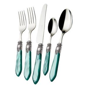 Ensemble de couverts vintage avec poignée en nacre, en acier inoxydable poli miroir, compatible lave-vaisselle, pour mariage et réceptions - Product Image 4