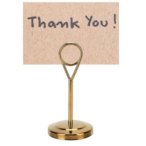 Black Nickel Stainless Steel Metal <b>Table</b> Top Clip Menu <b>Card</b> Holder - Product Image 2