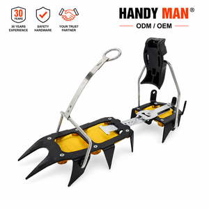 Crampons d'escalade sur glace unisexes CRM-12-S HM Brand 12 points, anti-statiques, en acier allié, certifiés CE, bleus et noirs - Product Image 1