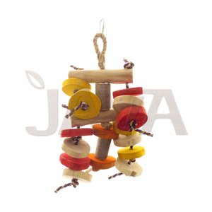 Jouets pour oiseaux en bois dur écologiques et durables Java Play N Dance XL, jouets à mâcher avec nettoyage des dents pour animaux de compagnie - Product Image 1