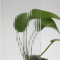 Verre cannelé ultra-transparent diffuseur de lumière disponible en OEM, 4 mm, 5 mm, 6 mm, certifié SGCC pour les cloisons intérieures