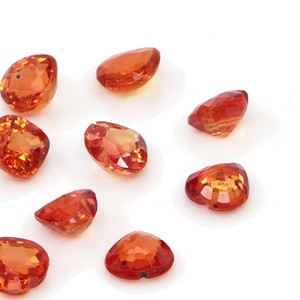 แซฟไฟร์สีส้มธรรมชาติแบบไม่ผ่านการปรับแต่งขนาด 4 มม. รูปหัวใจ, พลอยแซฟไฟร์สีส้มธรรมชาติแบบเจียระไนสำหรับทำเครื่องประดับ - Product Image 5
