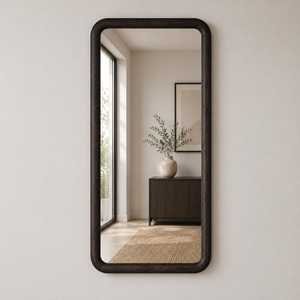 Solid Wood Decorative <b>Wall</b> <b>Mirror</b> <b>Rectangular</b> Frame for Bedroom Living Room Hallway Entryway Home Interior Modern Decor - Product Image 6