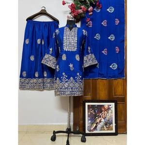 Hermosa parte superior e inferior de ropa de fiesta con Conjunto elegante de tamaño Dupatta XL - Product Image 1