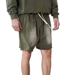 Trend <b>Men</b> Mid Waist Solid Acid Wash <b>Shorts</b> Faded Finish Breathable Soft Fabric Relaxed Casual Wear Summer Outfits Street Fashion - Product Image 5