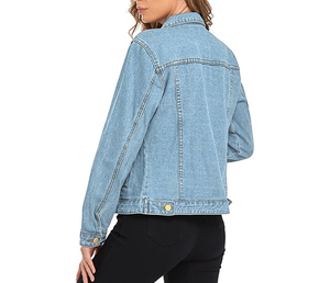 Nueva Colección de Otoño, Chaqueta Vaquera Transpirable para Mujer, Diseño Personalizado con Parches en las Mangas, Colección de Invierno - Product Image 2